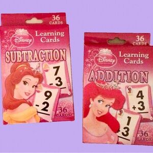 NIB Disney Princess Pink Flash Learning Cards Set Addition & Subtraction